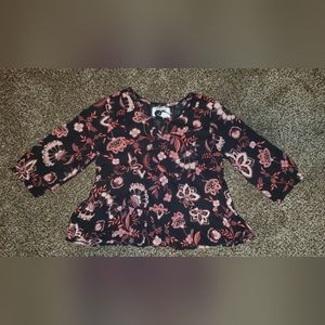 Girls Old Navy  3/4 Sleave Woven Top